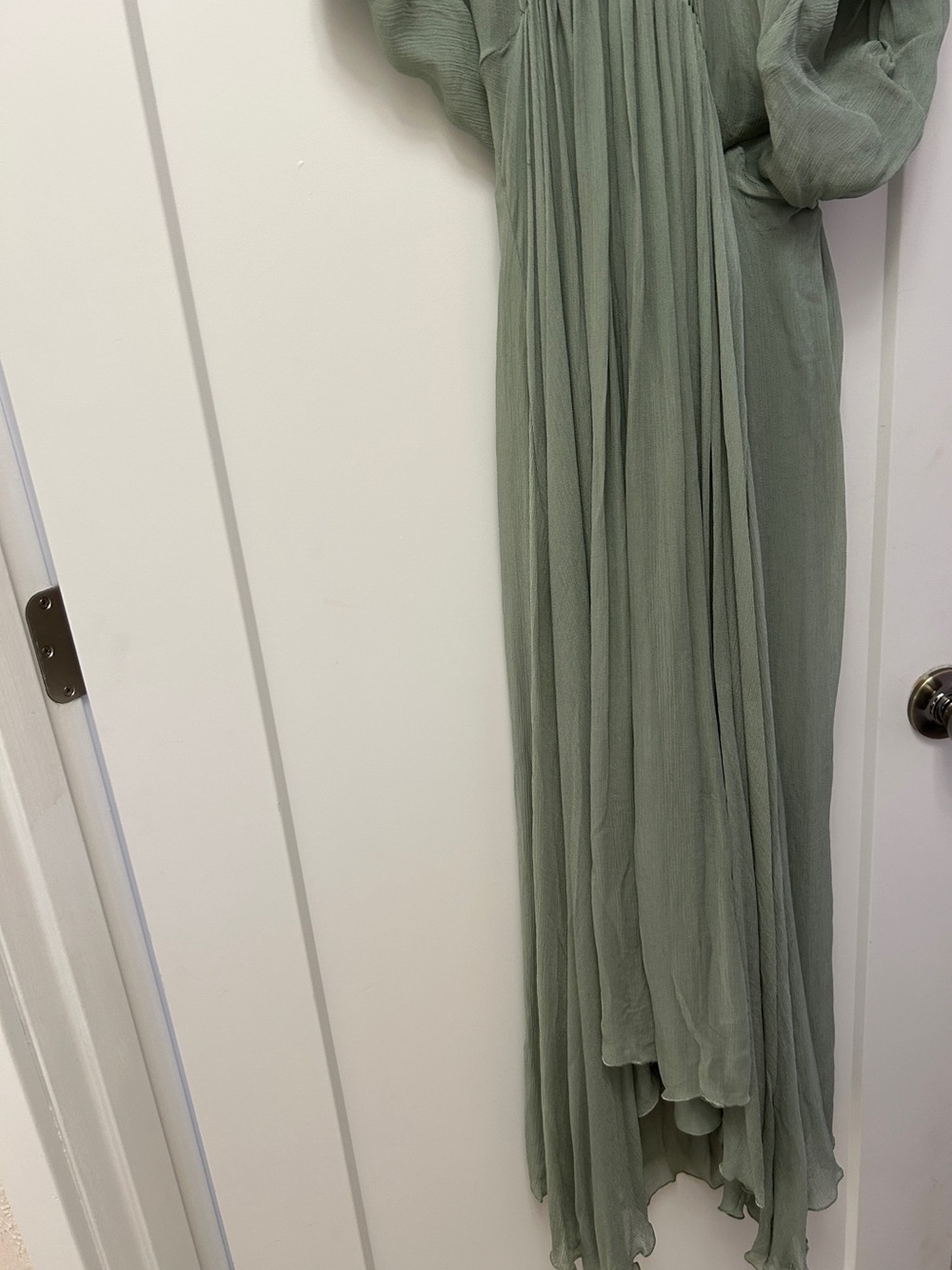 Zara Sage Green Knot-Front Maxi Dress - Picture 9 of 13
